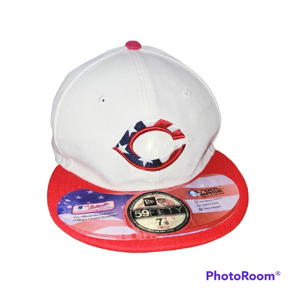New Era Other - NWOT Authentic Cincinnati Reds New Era 59Fifty Stars and Stripes Flat Bill Hat